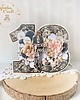 kartki scrapbooking Kartka urodzinowa  na 18 urodziny, kartka cyferka "Glam" GOTOWA