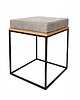 pufy do siedzenia Pufa, stolik Korfu loft drewno, metal czarna
