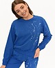 bluza bez kaptura damska Bluza Happy szafir malowana
