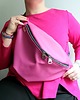 saszetka nerka Nerka Mega Pink Różowa ekoskóra wodoodporna