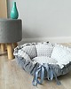 legowiska dla psów i kotów Legowisko DAISY 80cm velvet + szare minky