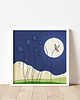 plakaty Plakat z górami, pełnia księżyca