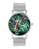 zegarki damskie Zegarek - Papugi, tropikalny - bransoleta mesh
