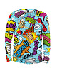 bluzy męskie Koszulka Longsleeve Męska DR.CROW Komiks Blue