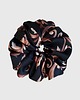 gumki do włosów Gumka do włosów czarna ze złotym wzorem Scrunchie Maxi Black Truffle