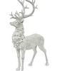 dekoracje świąteczne Dekoracja - figurka stojącego białego jelenia 52x15x30 cm KARGU