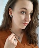 klipsy Klipsy srebrne - Cynia szara