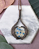 wisiory Miedziany wisiorek wire wrapping z kamieniem K2 #433