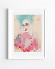 grafiki i ilustracje Blue-haired girl