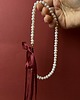 naszyjniki - inne Naszyjnik Pearl & Silk Burgundy