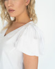 topy damskie Top Puff  White
