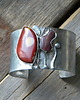 bransoletki wire wrapping Jaspis mokait    - BRANSOLETA MANKIET - CUFF
