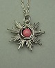 wisiory Wisiorek słoneczko rodonit wire wrapping słońce