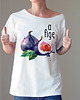 t-shirt damskie A figę Biały Oversize
