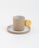 filiżanki Filiżanka do Espresso z talerzykiem/ soil/ złoto