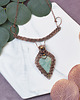 kolie Miedziany naszyjnik wire wrapping z amazonitem #507