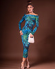 sukienki maxi damskie Julia Tropical - dopasowana sukienka