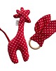 zabawki - inne Zestaw żyrafa i uszy Czerwony w białe groszki