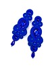 kolczyki soutache Kolczyki sutasz niebieskie Keira wieczorowe eleganckie z kryształkami