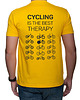 t-shirty męskie Koszulka T-SHIRT. Cycling is the best therapy. dwustronny nadruk