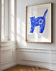 grafiki i ilustracje Cobalt Cat, grafika z kotem, niebieski kot