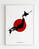 grafiki i ilustracje Mapa plakat - Japonia B2 50x70 cm