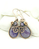 kolczyki wire wrapping Kolczyki z ametystem