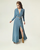 sukienki maxi damskie Sukienka Pat - brudny niebieski