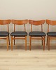 krzesła Komplet czterech krzeseł, duński design, lata 70, produkcja: Dania