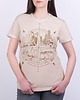 t-shirt damskie Koszulka damska RÓŻA WIATRÓW nadruk beżowa