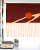 makramy Ręcznie tkany kilim  -  Kosmiczna Pomarańcza