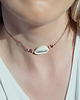 bransoletki z kamieni naturalnych Choker Muszla Kamienie Granatu Perły