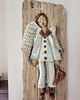 Ozdoby na ścianę Ceramiczny Anioł na Starym Drewnie