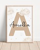 obrazy i plakaty do pokoju dziecięcego Plakat na ścianę - Litera z imieniem Wzór 1