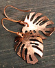 kolczyki wire wrapping Monstery miedziane małe