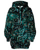 bluza z kapturem damska Bluza Oversize Tunika DR.CROW Green Texture