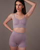 biustonosze damskie Biustonosz bez fiszbin Body komfort 006BD szaro-purpurowy