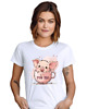 t-shirt damskie Koszulka świnka t-shirt śmieszny