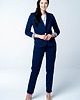 spodnie dresowe damskie Spodnie damskie Deep Blue proste granatowe z dresówki