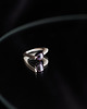 pierścionki srebrne PEARL ring / satin silver with black pearl
