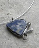 srebrne naszyjniki Surowy lapis lazuli    - naszyjnik