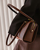 torby na ramię PERFECT BAG - skórzana torebka - brąz klasyczny