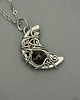 wisiory Wisiorek księżyc kwarc dymny wire wrapping