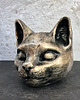figurki i rzeźby Rzeźba Głowa kota złoty wys. 7,3 cm