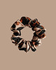gumki do włosów Gumka jedwabna, scrunchie, frotka beżowa panterka MINI