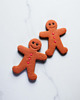 kolczyki z masy plastycznej Świąteczne kolczyki pan ciastko gingerbread man handmade