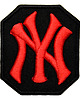 naszywki na ubrania Naszywka naprasowanka NY YANKEES 3D czarno-czerwona termo haft 6x7,2cm