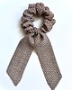 gumki do włosów Scrunchie Silver Touch z odwiązywaną szarfą
