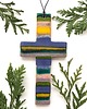 dodatki - różne Kolorowy krzyżyk ceramiczny