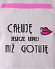 fartuchy kuchenne Fartuch Kuchenny bawełniany beżowy haftowany Całuję jeszcze lepiej PREZENT